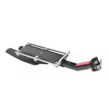 Багажник велосипедный TRIX, задний, консольный, 20"-29", алюминий, с крылом, за подседельный штырь, черный, 603-10