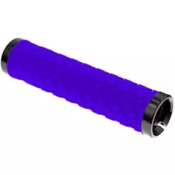 Грипсы велосипедные KLS POISON 135мм, 2 грипстопа, пластиковые заглушки, фиолетовый, ZKE21164