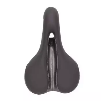 Седло велосипедное VELO VL-3205, комфорт, эластомерное, 268х173мм, черно-серое, 6-143205