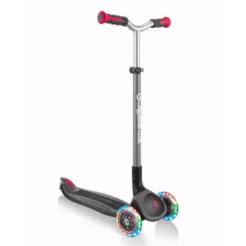 Самокат Globber MASTER LIGHTS, детский, трехколесный, складной, светящиеся колеса, черный, 662-120