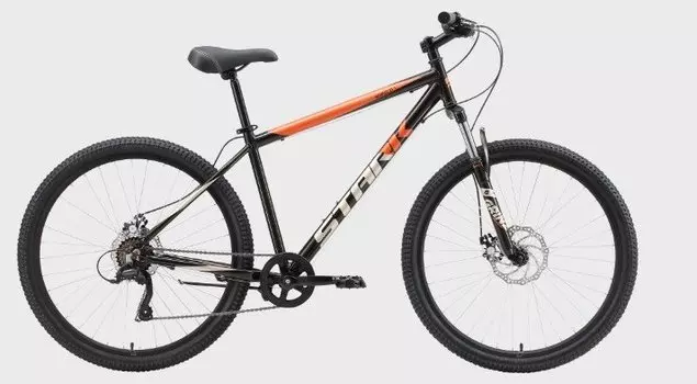 Горный велосипед Stark Respect 27.1 D Microshift черный/оранжевый/серый, 2023, HQ-0009977 (Рама: 18")
