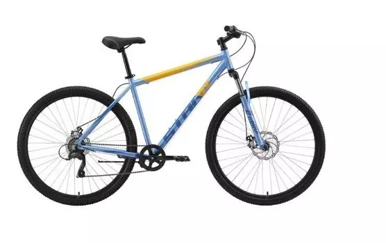 Горный велосипед Stark Respect 29.1 D Microshift голубой металлик/синий/оранжевый, 2023, HQ-0009973 (Рама: 18")
