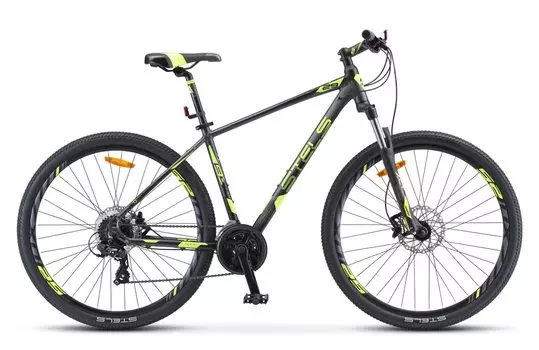 Горный велосипед Stels Navigator 930 D 29" V010 2019, LU089109 (Рама: 16,5" (Рост: 150-165 см), Цвет: Антрацитовый/чёрный/лайм)