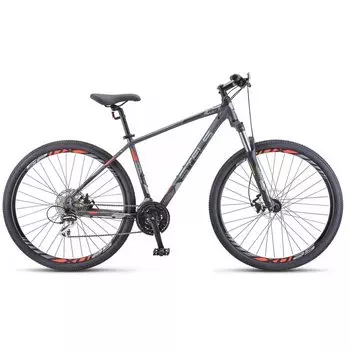 Горный велосипед STELS Navigator-950 MD, 29", рама 16.5", 24 скорости, V010, 2023, LU089218 (Рама: 16.5" (150-165 см), Цвет: Антрацитовый/зеленый)