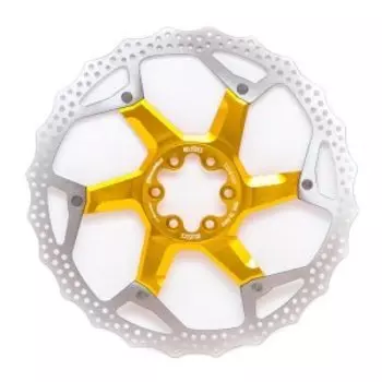 Ротор велосипедный A2Z SPV, 203мм, 6 болтов, рисунок DOT, золотой, SPV-203TD-6