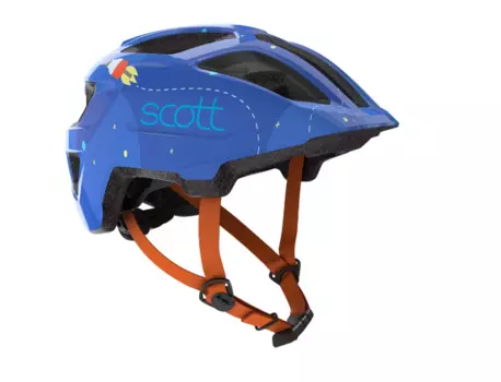 Шлем велосипедный SCOTT Spunto Kid blue/orange onesize, 50-56 см, 2019, 270115-1454