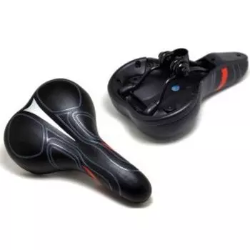 Седло велосипедное JOY KIE HBAZ-3232 MTB 270*170mm, комфорт, пружины+эластомер, черное