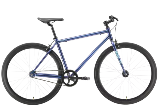 Городской велосипед Stark Terros 700 S, фиолетовый/бирюзовый, 2023, HQ-0010101 (18")