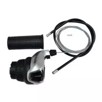 Грипшифт TBS KDSG-43-3SI(INDEX) 3ск, левый, с тросиком, оплёткой и грипсой, KDSG-43-3SI(INDEX)