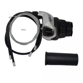 Грипшифт TBS KDSG-43-7SI(INDEX) 7ск, правый, с тросиком, оплёткой и грипсой, KDSG-43-7SI(INDEX)