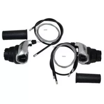 Грипшифты TBS 3+7скоростей, с тросиками, рубашками и грипсами, в торг.уп, KDSG-43-3SI/7SI(index)