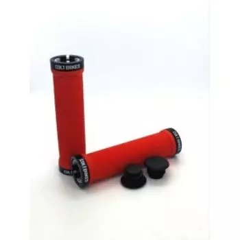 Грипсы Colt Bikes FLAT 130мм, Красный, Lock-On, CBFLATR