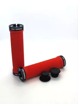 Грипсы Colt Bikes FLAT 130мм, Красный, Lock-On, CBFLATR
