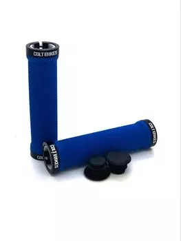 Грипсы Colt Bikes FLAT 130мм, Синий, Lock-On, CBFLATBL