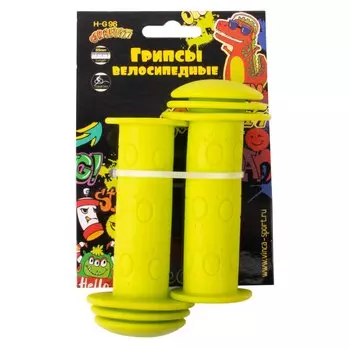 Грипсы детские Vinca Sport, резиновые, длина 102мм, желтые, H-G 96 graffiti