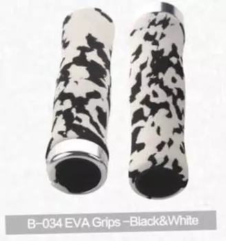Грипсы велосипедные Kivi, Eva, черно-белый, B-034