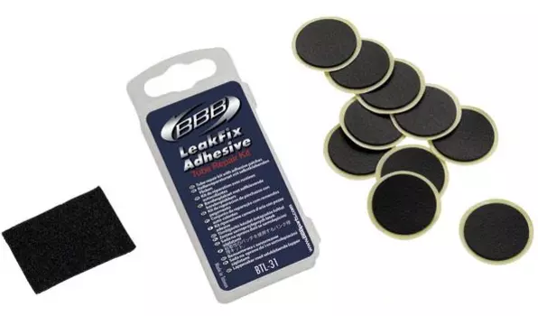 Велоаптечка BBB LeakFix Adhesive, 10 латок и наждачная бумага, BTL-31