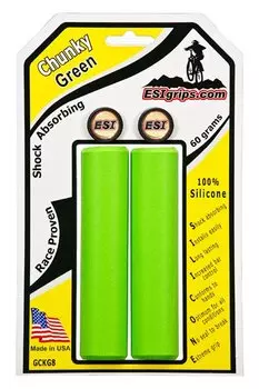 Грипсы велосипедные ESI Chunky, 130 мм, силикон, зеленый, GCKG8