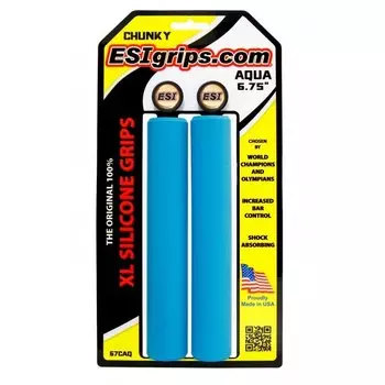 Грипсы велосипедные ESI Chunky XL 6,75", голубой, 67CAQ