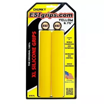 Грипсы велосипедные ESI Chunky XL 6,75", желтый, 67CYL