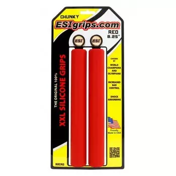 Грипсы велосипедные ESI Chunky XXL 8,25", Red, 82CRD