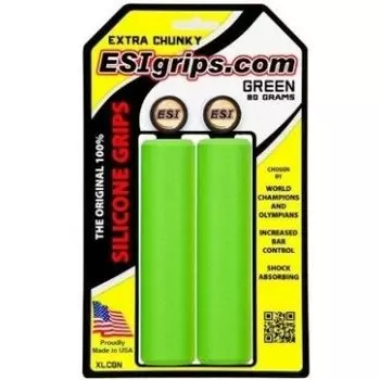 Грипсы велосипедные ESI Extra Chunky, 130 мм, силикон, зеленый, XLCGN