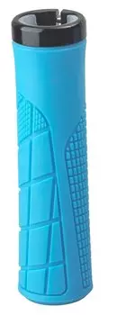 Грипсы HORST H6, OneSideLock, 135мм, резина, новый антискользящий дизайн, c 1 черным фиксатором, синие, 00-170566