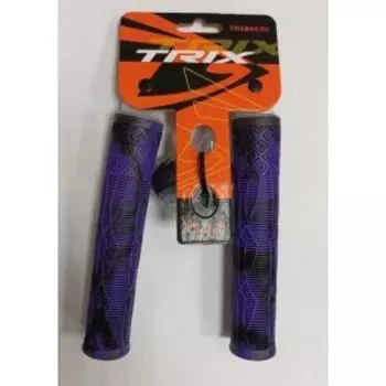 Грипсы TRIX, для BMX, резиновые, 166мм, противоскользящие, черный-сиреневый, HL-G132-BLACK-VIOLET