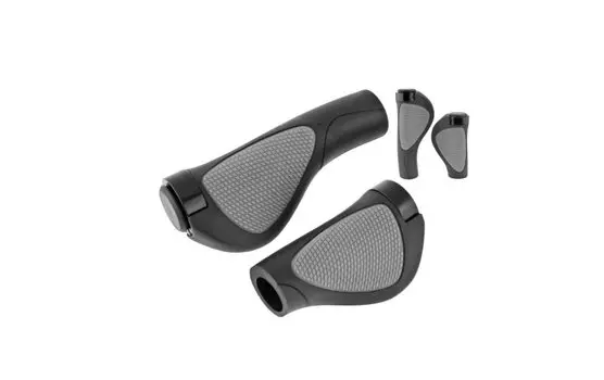 Грипсы TRIX, для ревошифта, резиновые, 130мм+92мм, 2-х компонентные, черные, HL-G311-2