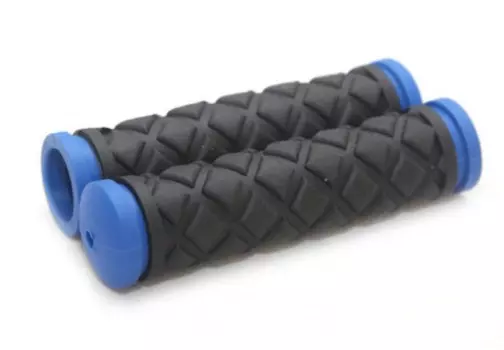 Грипсы велосипедные TRIX, резиновые, 120 мм, черно-синие, HL-G73 120 MM TPR