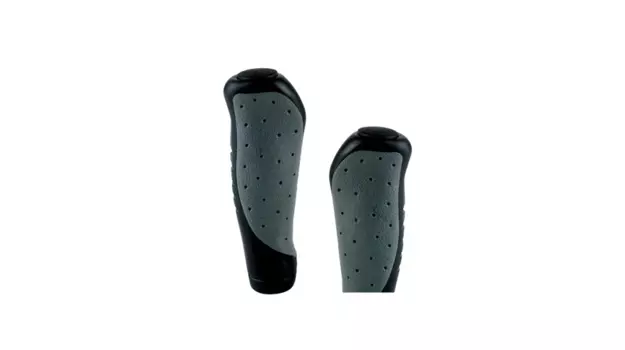 Грипсы велосипедные TRIX, резиновые, 130 мм, 2-х компонентные, торцевые заглушки, черно-серые, HL-G302-1