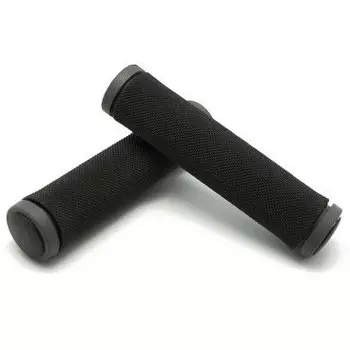 Грипсы велосипедные VELO VLG-311AD2, Kraton/гель, с заглушками, 130мм, серые, VLG-311AD2