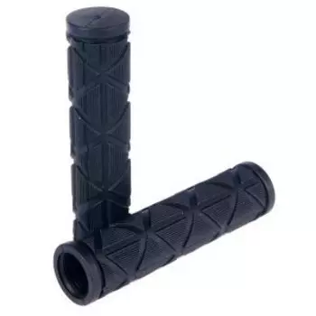 Грипсы велосипедные 4BIKE, 122.3 мм, с закрытым торцом, двухкомпонентные, черный, ARV000030