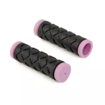 Грипсы велосипедные AUTHOR AGR Junior R5, детские, 85 мм. резина, черно-розовые, 8-33455012
