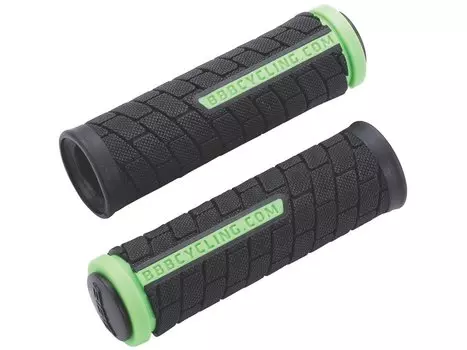 Грипсы велосипедные BBB DualGrip, 102mm, черный/зеленый, BHG-07