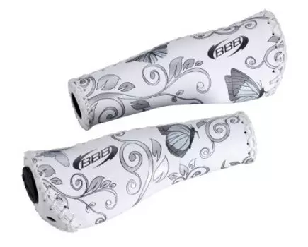 Грипсы велосипедные BBB grips ErgoFix, 135mm, butterfly silver, серебристо-белый, BHG-17_butterfly silver