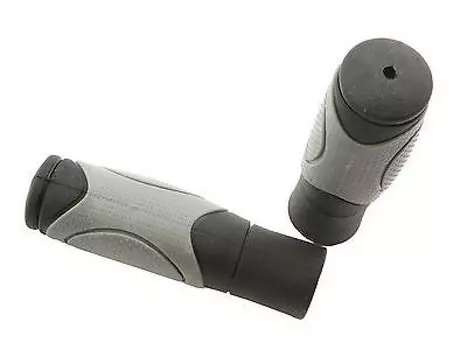 Грипсы велосипедные CLARK`S .С44, резина, 125мм, эргономичные, 2-х компонентные, черно-серые, 3-129