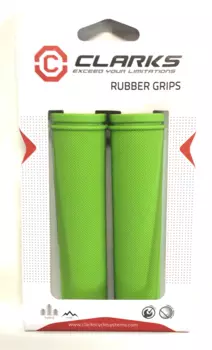Грипсы велосипедные CLARK`S С98-130, резина, 130 мм, зеленый, 3-378