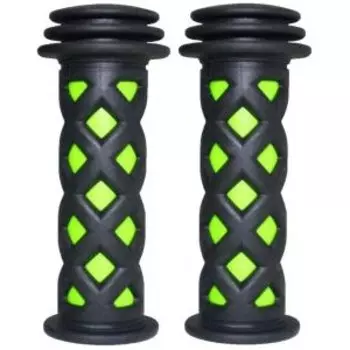 Грипсы велосипедные детские Vinca, резиновые, 105мм, индивидуальная упаковка, черно зеленые, H-G 98 black/green