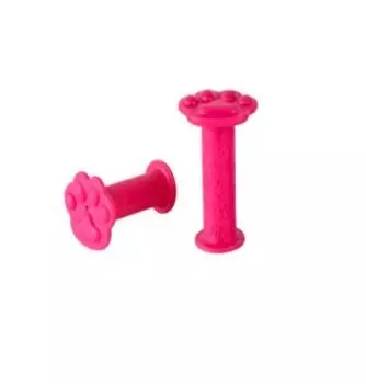 Грипсы велосипедные детские, Vinca Sport, 22х85мм, красные, мишка и зайка, H-G 97 Bare and Hare