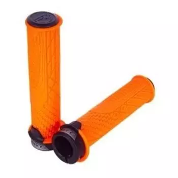 Грипсы велосипедные Enlee 1ST Gen, 130мм, с закрытым торцом, с локрингом, оранжевые, ARV000593