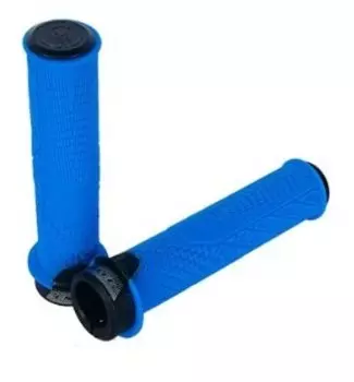 Грипсы велосипедные Enlee 1ST Gen,130мм. с закрытым торцом, с локрингом, голубые, ARV000590
