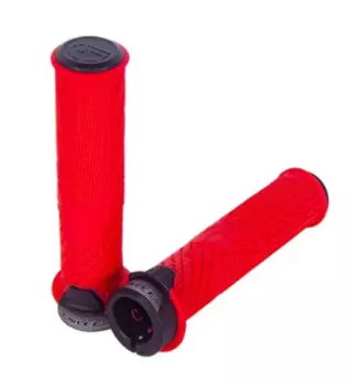 Грипсы велосипедные Enlee 1ST Gen, 130мм. с закрытым торцом, с локрингом, красные, ARV000592