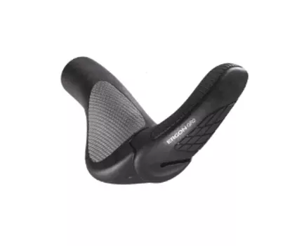 Грипсы велосипедные ERGON GR2-L Gripshift, черные/серые
