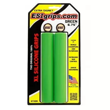 Грипсы велосипедные ESI Extra Chunky XL 6,75", зеленый, 67XGN