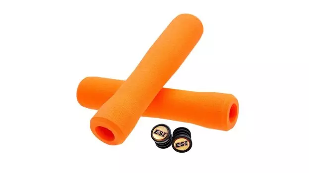 Грипсы велосипедные ESI Fit CR, 130 мм, силикон, оранжевый, FTCOR