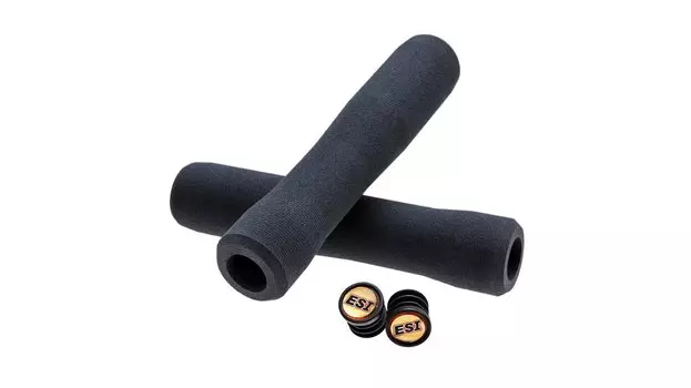 Грипсы велосипедные ESI Fit CR, 130 мм, силикон, черный, FTCBK