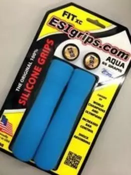 Грипсы велосипедные ESI Fit CR, синие. FTCBU