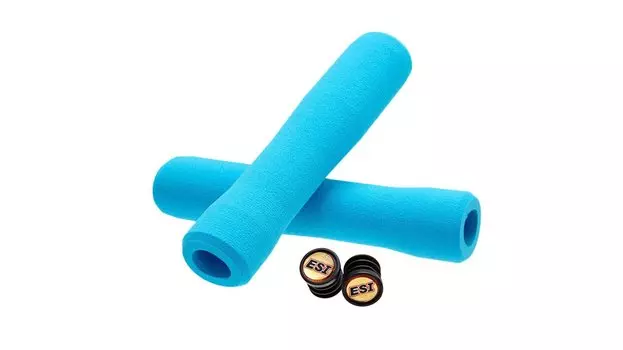 Грипсы велосипедные ESI Fit XC, 130 мм, силикон, голубой, FTXAQ