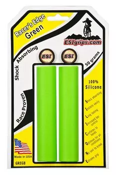 Грипсы велосипедные ESI Racer's Edge, 130 мм, силикон, зеленый, GREG8